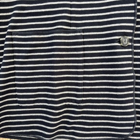 J Jill Women Blazer Jacket Striped Knit Size L Cotton Blend Career Casual Office - Picture 5 of 12